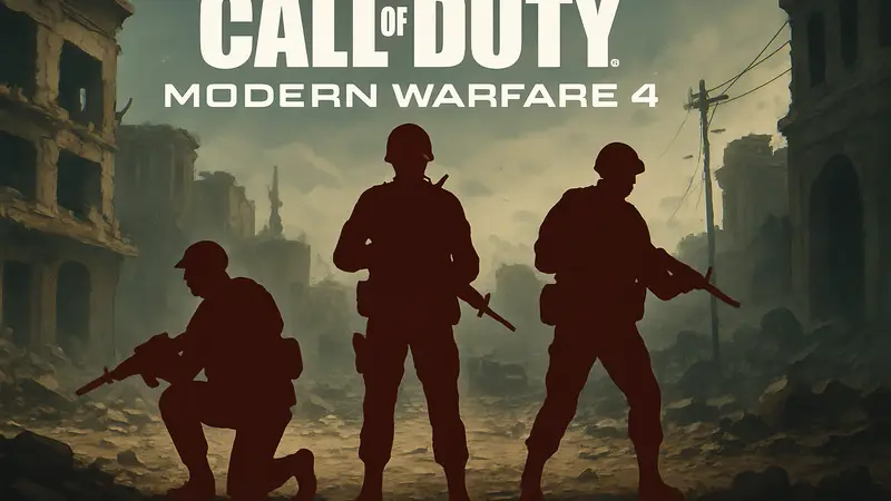 Логотип Call of Duty: Modern Warfare 4 или бойцы в стиле Classic mode