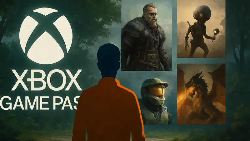 Изображение Xbox Game Pass с логотипами популярных игр для февраля 2026 года, лучшие игры.