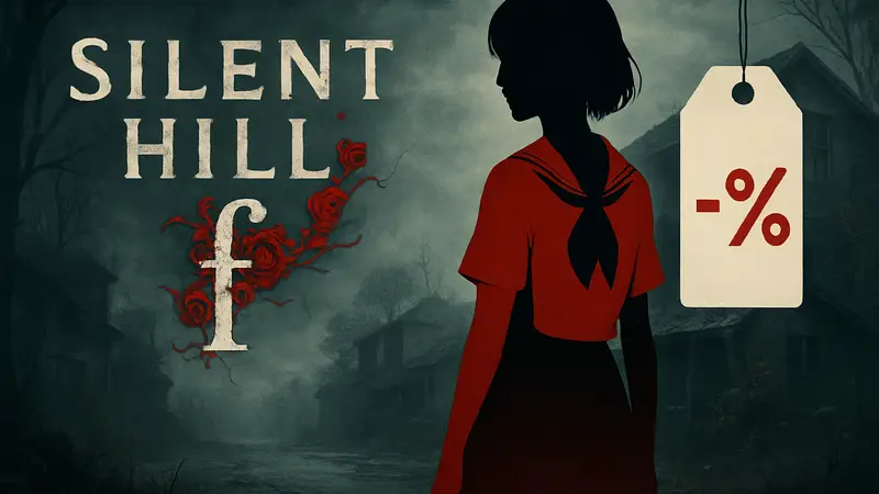 Обложка игры Silent Hill f с мрачным фоном и загадочной девушкой, анонс скидки