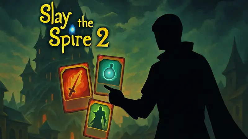 Обложка Slay the Spire 2, карточки из игры