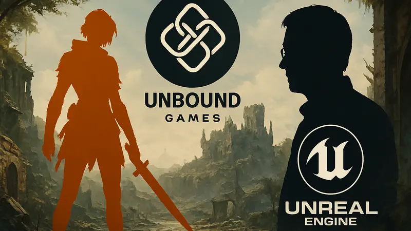 Логотип Unbound Games, концепт-арт новой AAA-игры, создатель Resident Evil, движок Unreal Engine 5.