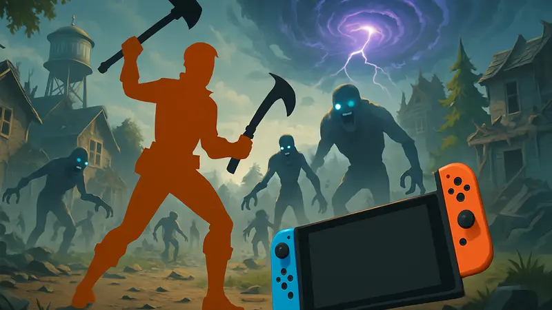 Fortnite Save The World становится бесплатным, изображение сражения с мозгляками, Switch 2