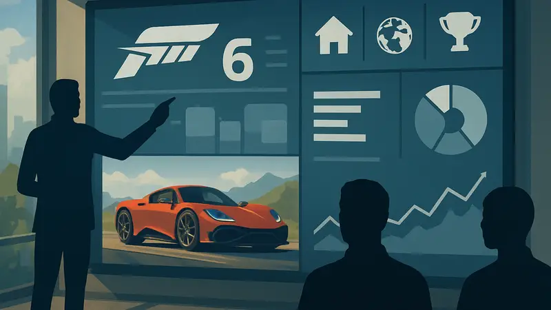 Игровая статистика Forza Horizon 6, демонстрирующая суммарные достижения игроков по всему миру.