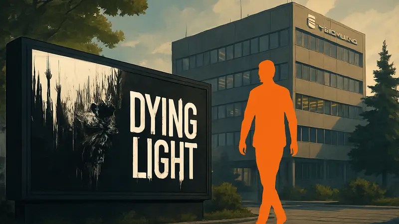 Логотип Dying Light на фоне Techland