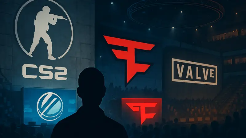 Киберспортивные новости CS2, турнир IEM Katowice, команда FaZe Clan, логотип Valve