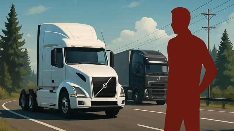 Volvo VNR Electric и Volvo FH16 в American Truck Simulator: новые грузовики на дороге.