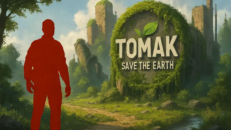 Обложка игры Tomak: Save the Earth Regeneration, которую временно раздают бесплатно в Epic Games Store.
