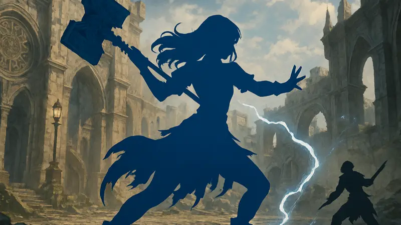 Персонаж Гайя из Final Fantasy XIV в Dissidia Duellum Final Fantasy, демонстрирующая свои уникальные боевые навыки.