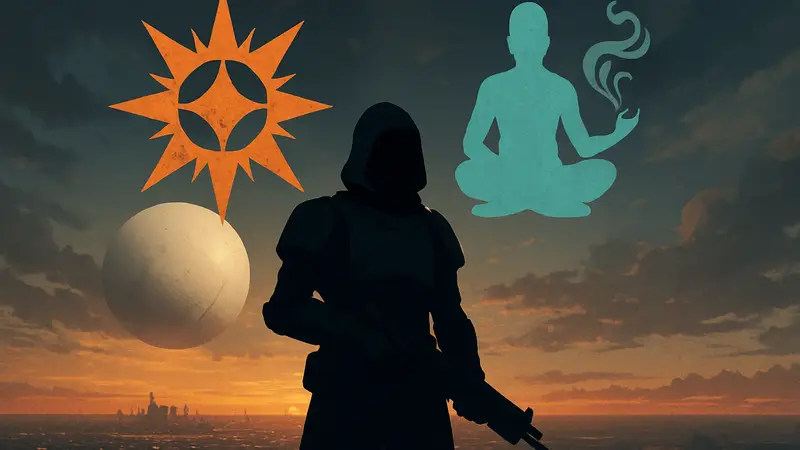 Логотип Destiny 2 с изображением эмблемы Old Lights и эмоции Elemental Qi.