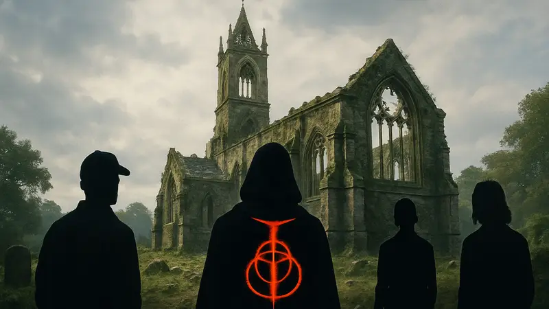 Кадры со съемок фильма Elden Ring, режиссера Алекса Гарленда, с церковью из игры.