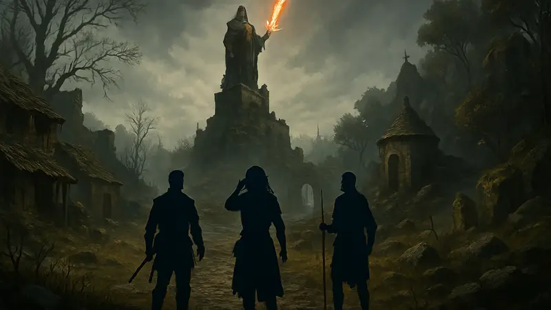 Скриншот из игры Tainted Grail: The Fall of Avalon с новыми локациями