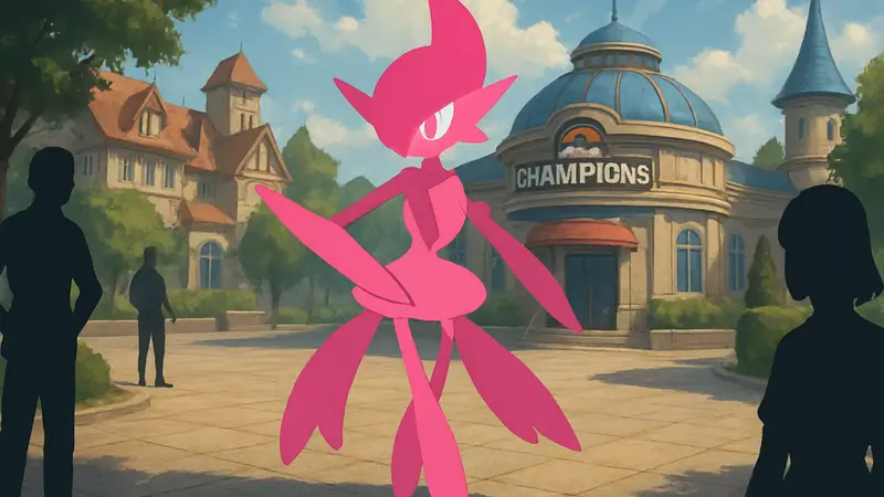 Изображение покемона Галлейда женского пола в игре Pokémon Champions.