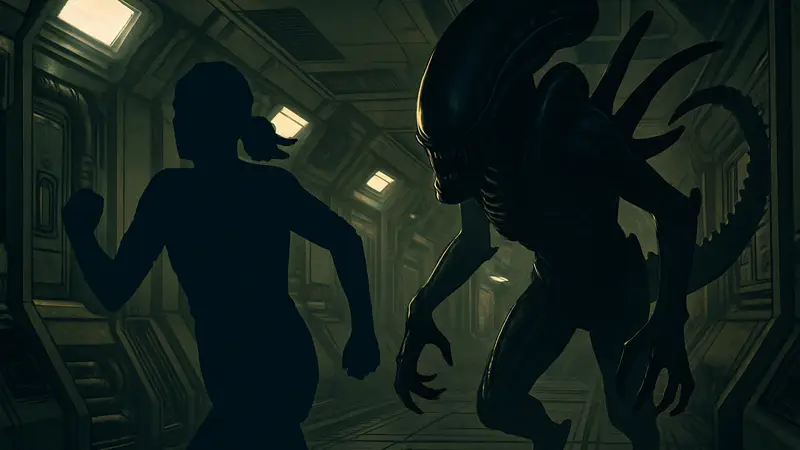 Монстр из Alien Isolation 2, преследующий Аманду Рипли на станции 'Севастополь'