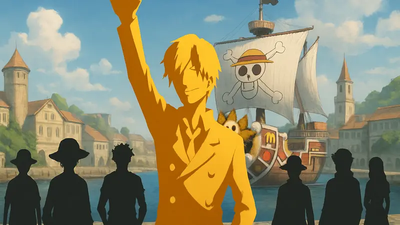 Санджи из One Piece, лидирующий в мировом голосовании за популярность персонажей аниме и игр.