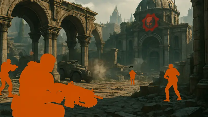 Скриншот из неофициального PC-порта Gears of War 2, созданного фанатами на базе утечки 2008.