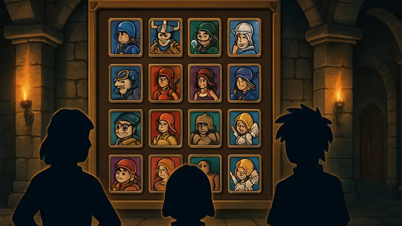 Скриншот из Dragon Quest VII Reimagined с интерфейсом выбора профессий для персонажей.