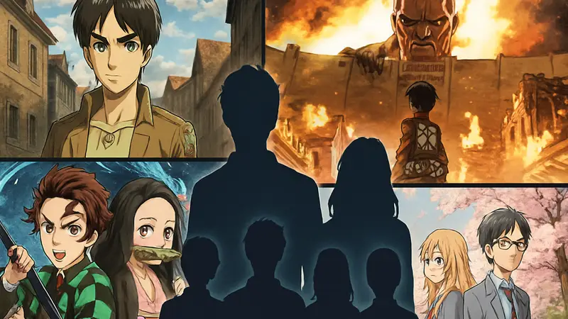 Кадры из различных популярных аниме-сериалов на Prime Video