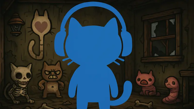 Обложка саундтрека Mewgenics на Spotify, готовая для прослушивания.