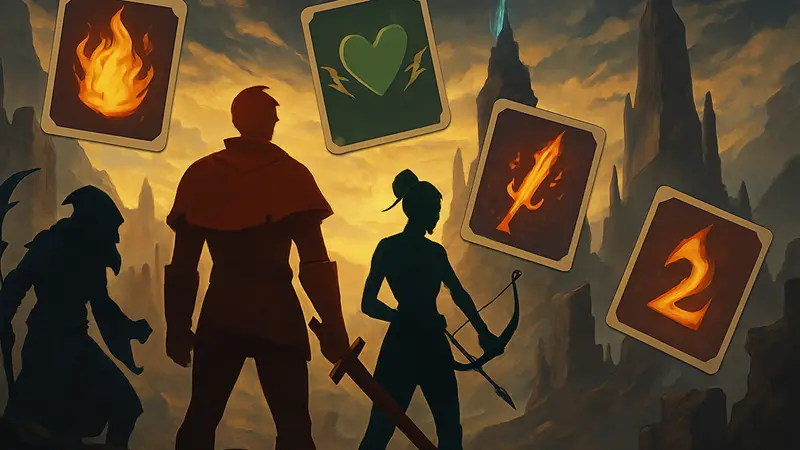 Обложка Slay the Spire 2 с персонажами игры и карточками