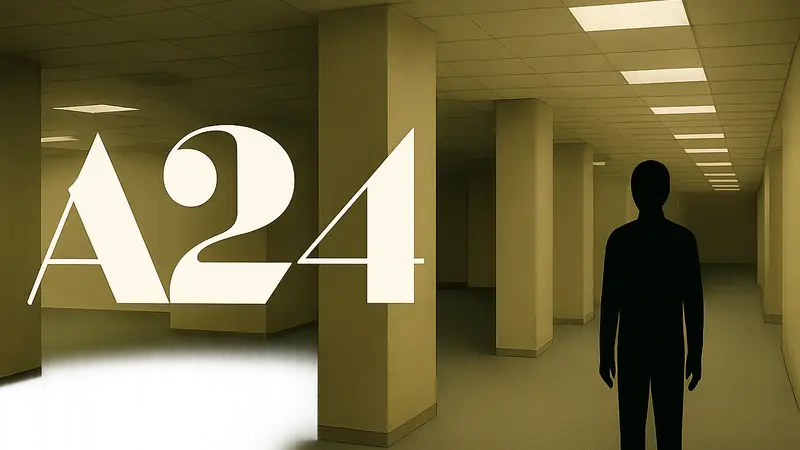 Логотип A24 и отсылка к Закулисью реальности The Backrooms