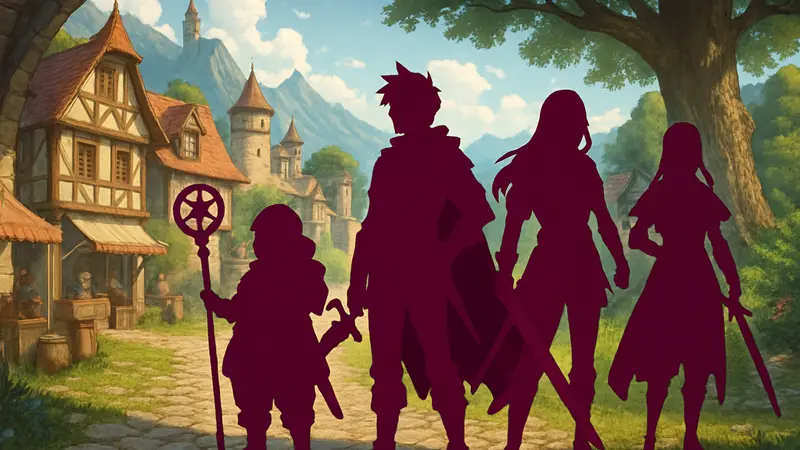 Обложка JRPG игры с группой героев, иллюстрирующая богатый побочный контент и дополнительные квесты.