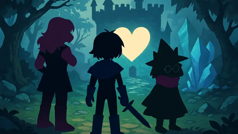 Арт из Deltarune Chapter 5 с главными персонажами