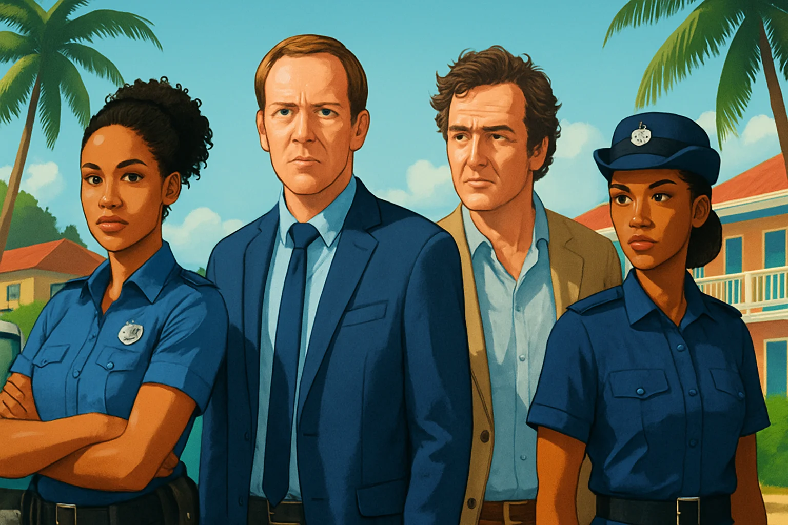 Актерский состав сериала «Смерть в раю», детективный сериал, Карибские острова, персонаж Дарлин Кертис.