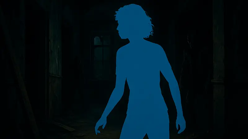 Ава из интерактивной игры Unhinged от Netflix в хоррор-сцене, символизирующей выживание.