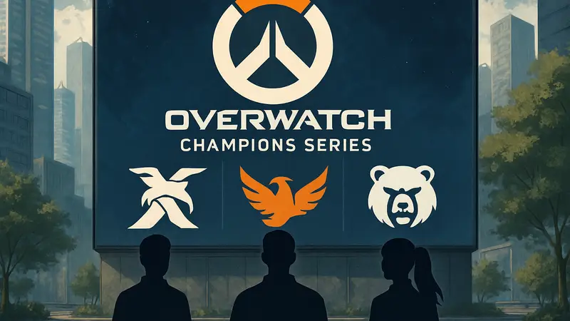 Логотип Overwatch Champions Series и команд-партнёров Китая 2026.