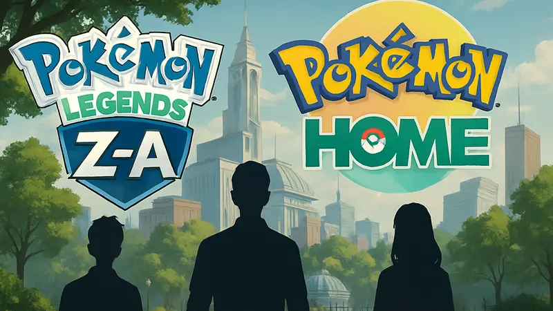 Логотип Pokemon Legends Z-A и Pokemon Home, обновление совместимости игры