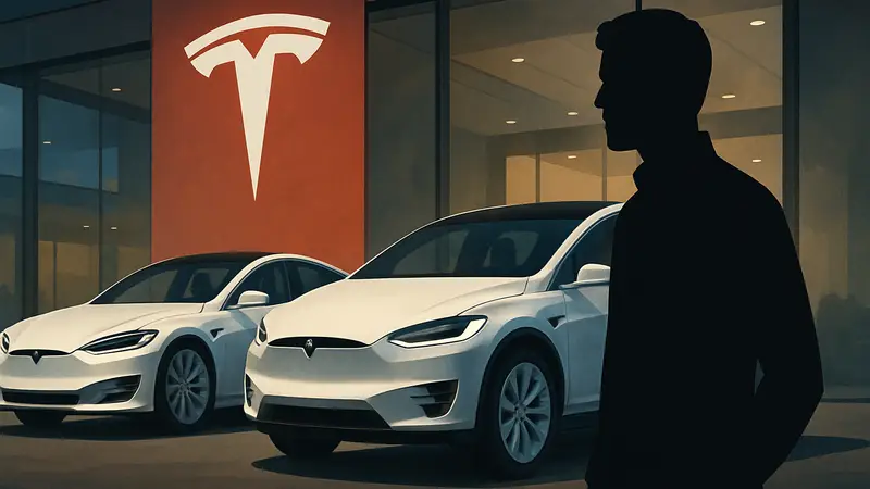 Автомобили Tesla Model S и Model X на фоне логотипа компании.