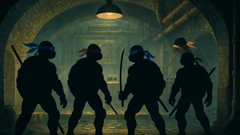 Черепашки-ниндзя из фильма Teenage Mutant Ninja Turtles II: Секрет Канала