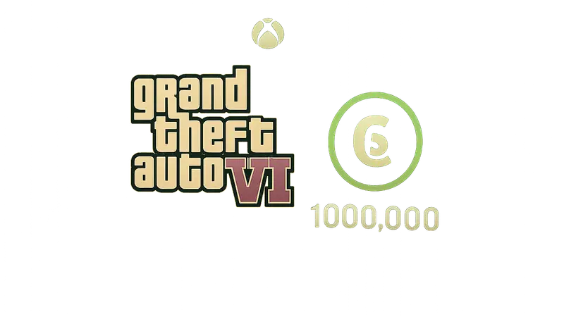 Логотип Grand Theft Auto VI на фоне экрана Xbox с накопленными Microsoft Points.