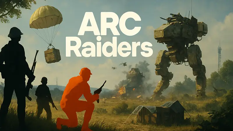 Логотип ARC Raiders на фоне игрового процесса с новыми элементами.