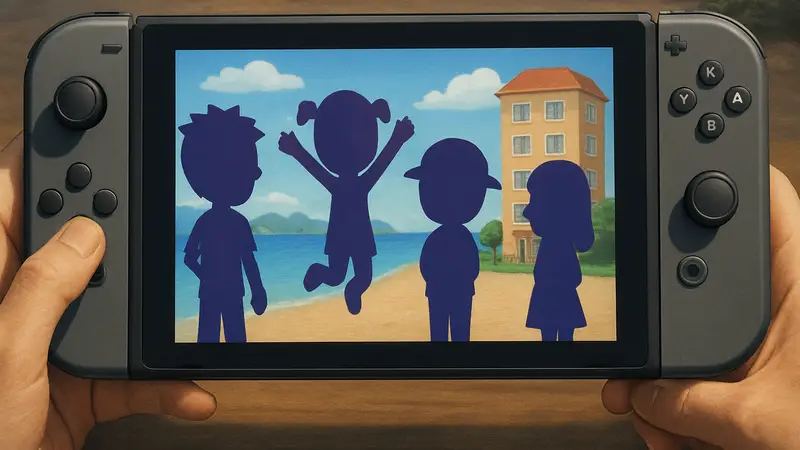 Персонажи из Tomodachi Life: Living The Dream на экране Nintendo Switch