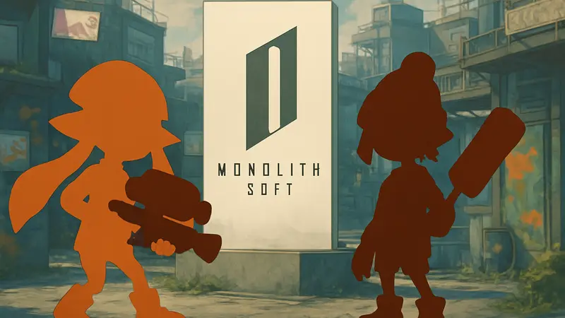 Логотип Monolith Soft и персонажи Splatoon в контексте разработки Splatoon Raiders