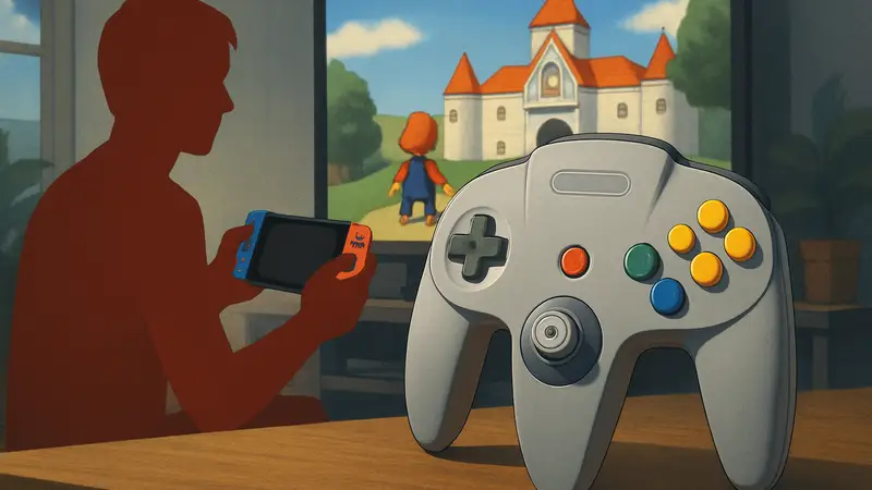 Беспроводной контроллер 8BitDo 64 в сером цвете, стилизованный под N64, для Nintendo Switch