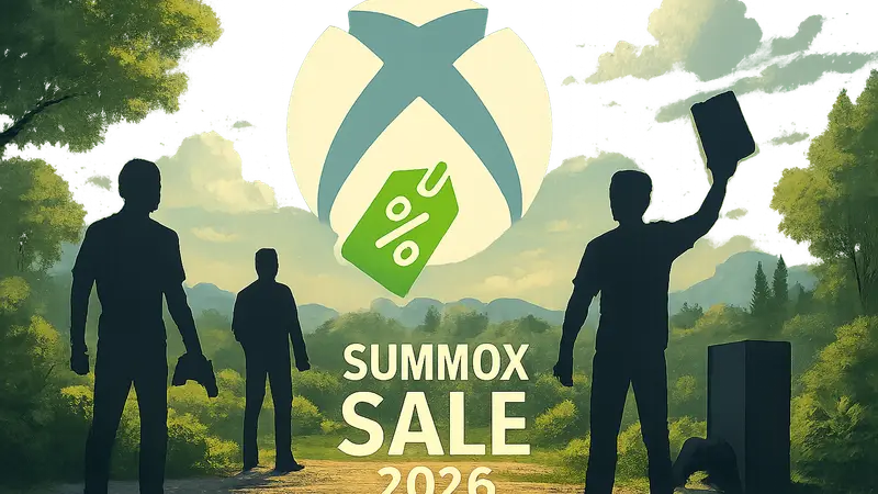 Логотип Xbox Summer Sale 2026, демонстрирующий скидки на игры для Xbox.