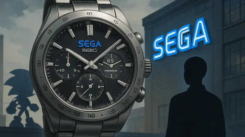 Коллекционные часы Sega x Seiko в черном и серебряном цветах.