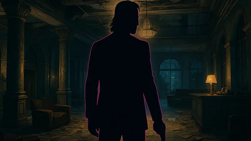 Кадр из анонсированной ААА-игры John Wick, где Киану Ривз в роли Джона Уика.