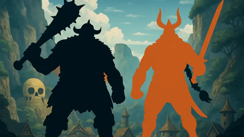Изображение героев манги One Piece, предположительно сильнейшего дуэта из Эльбафа, готового к битве с Иму.