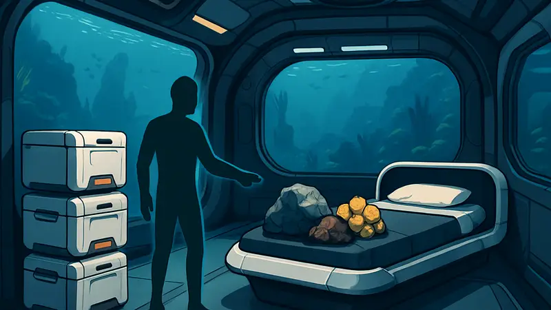 Увеличение инвентаря в Subnautica 2: переносные шкафчики, биокровать, ресурсы.
