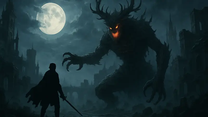 Иллюстрация босса или локации из дополнения Elden Ring Nightreign.