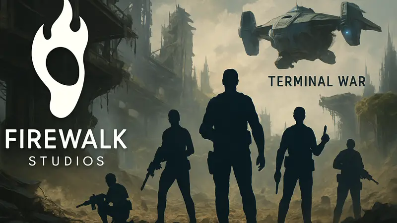Логотип Firewalk Studios и концепт-арт Terminal War, нового мультиплеера.