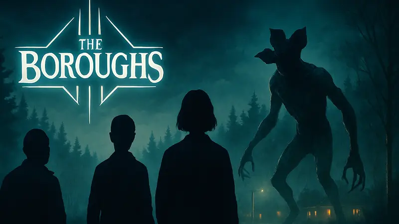 Логотип сериала The Boroughs, постер Netflix The Boroughs, кадр из хоррор-сериала