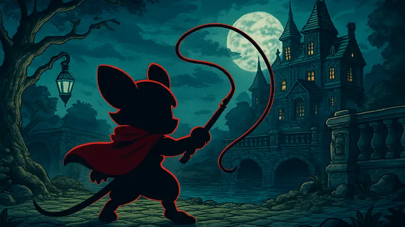Арт с Миной из Mina the Hollower с её плетью, демонстрирующий стилистику игры и главную героиню.