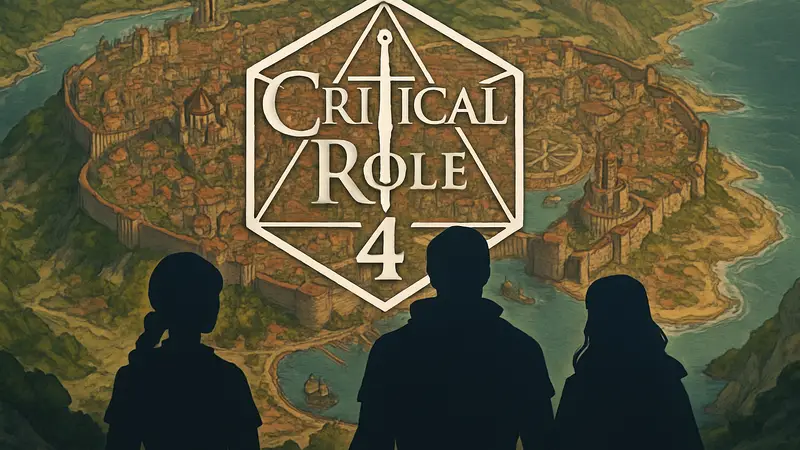 Логотип Critical Role Campaign 4 или стилизованное изображение карты вымышленного города Дол-Макджар.