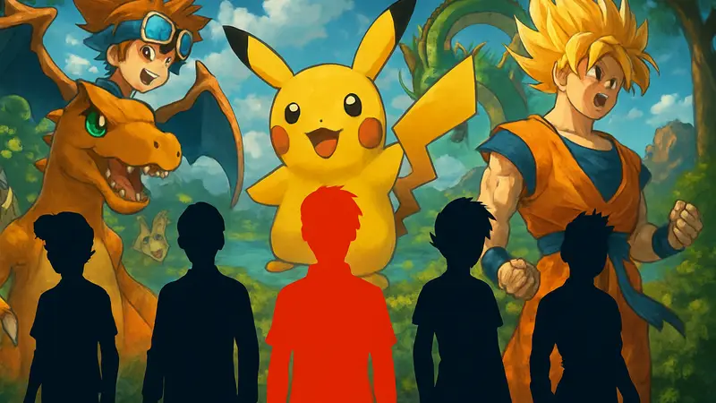 Топ 5 лучших аниме сериалов, включая Digimon, Pokémon и Dragon Ball. Яркие персонажи фэнтези аниме.