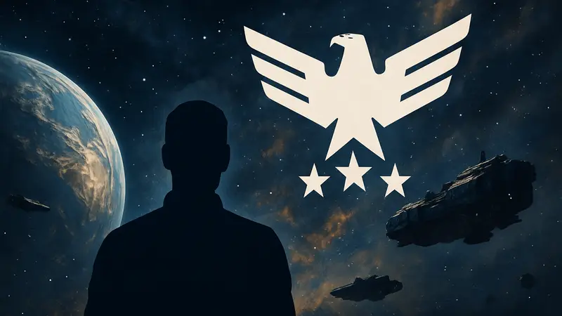 Изображение космоса из Starfield с символикой Terran Armada, намекающее на утечки DLC.