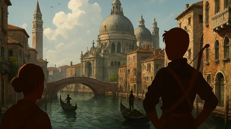 Скриншоты игры Resonance: A Plague Tale Legacy с видом на Венецию.